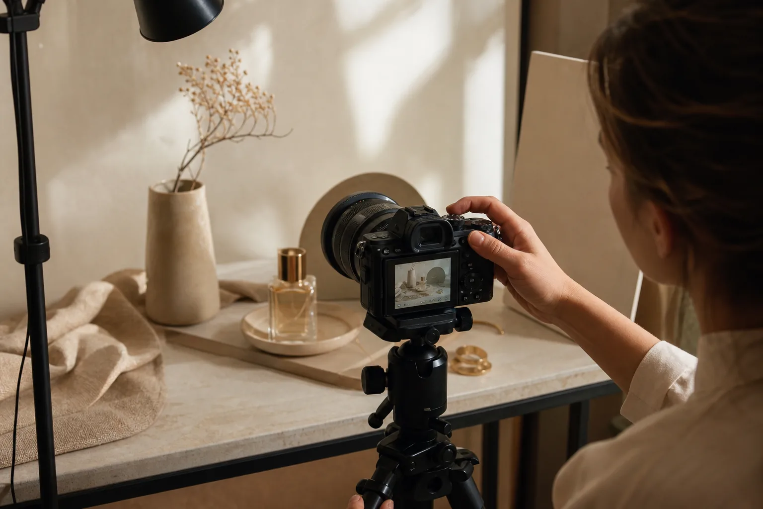 Produção de fotografia e vídeo para conteúdo de marca